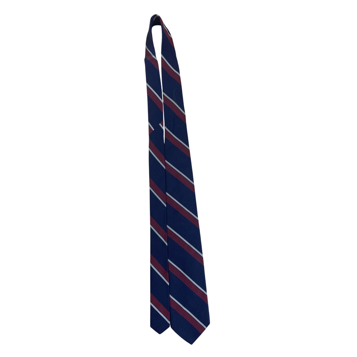 Vintage Brooks Brothers Navy Silk Stripe Tie 100% All Silk Made In England