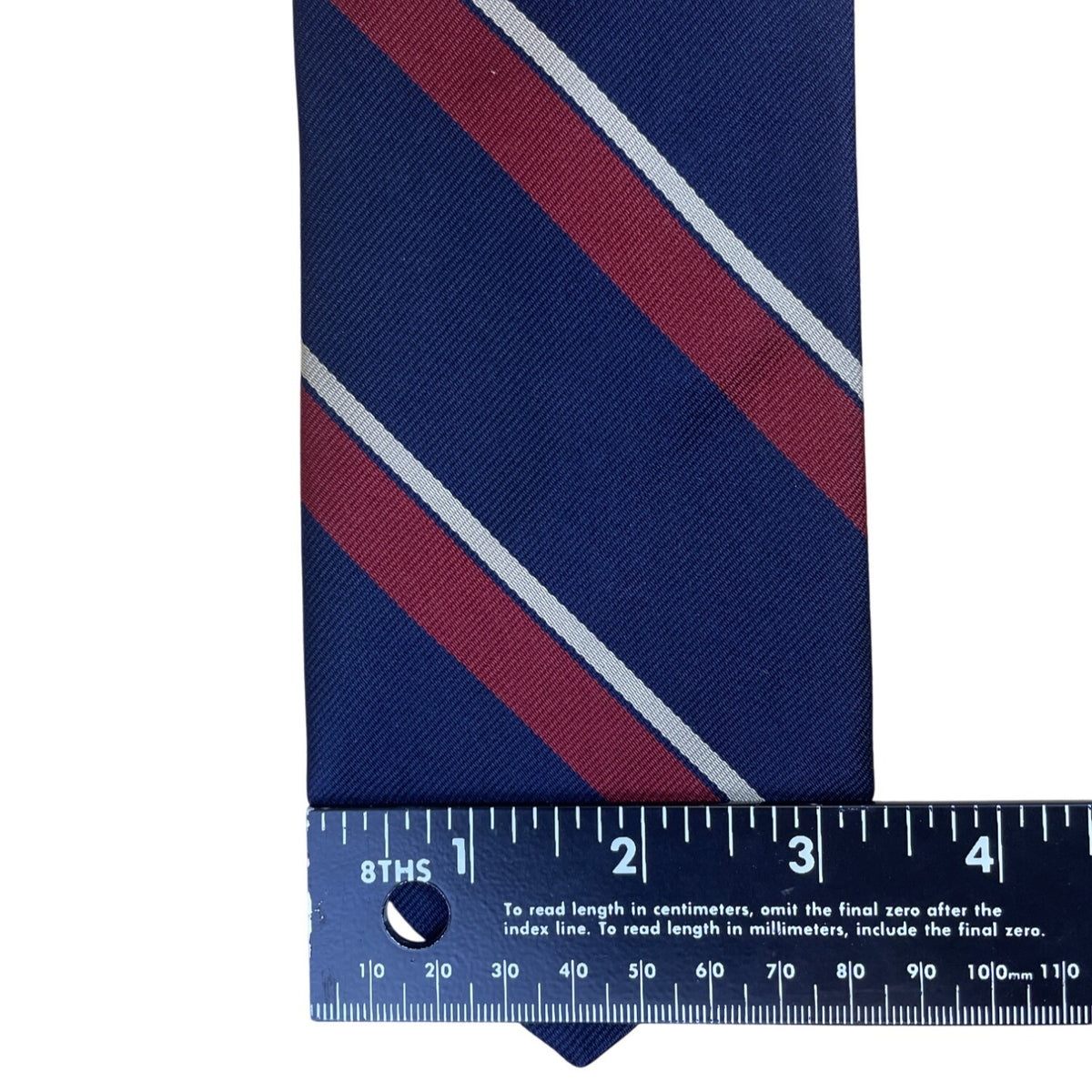 Vintage Brooks Brothers Navy Silk Stripe Tie 100% All Silk Made In England