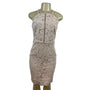 Vince Camuto Sleeveless Lace Halter Sheath Dress With Floral Pattern Size 6