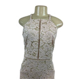 Vince Camuto Sleeveless Lace Halter Sheath Dress With Floral Pattern Size 6