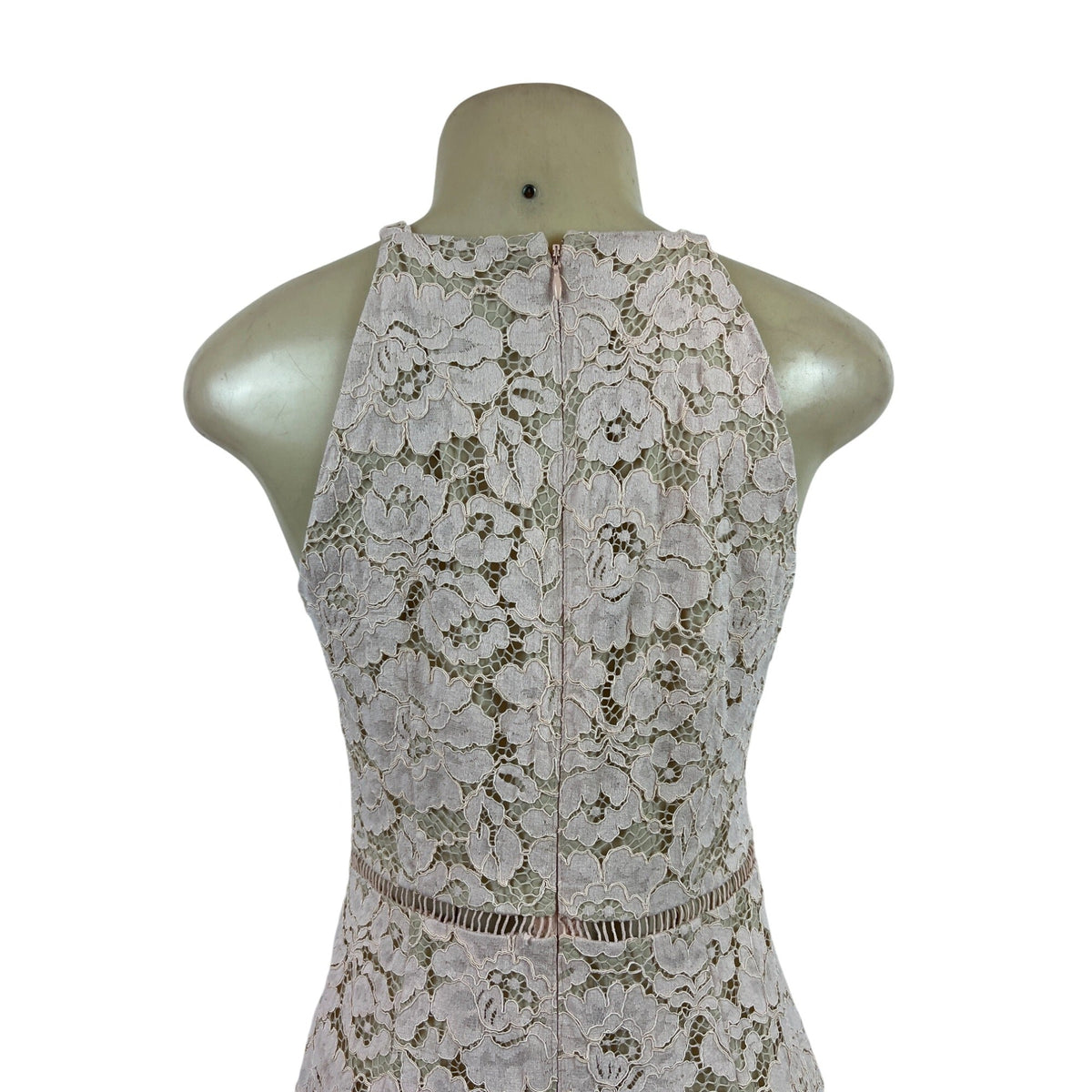 Vince Camuto Sleeveless Lace Halter Sheath Dress With Floral Pattern Size 6