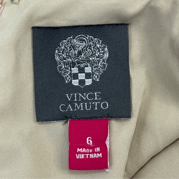 Vince Camuto Sleeveless Lace Halter Sheath Dress With Floral Pattern Size 6