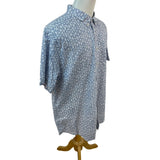 Jos. A. Bank Mens Blue Short-Sleeve Shirt With Tailored Fit Size M - New
