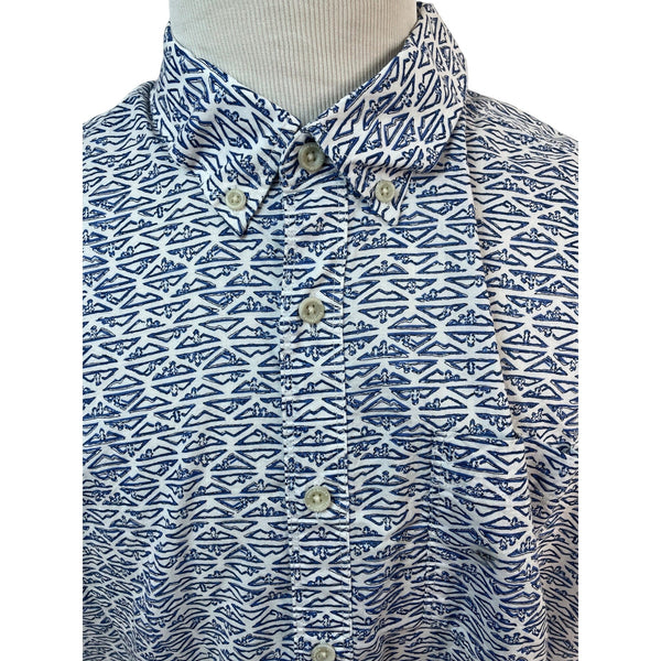 Jos. A. Bank Mens Blue Short-Sleeve Shirt With Tailored Fit Size M - New