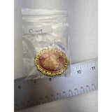 Vintage Cameo Brooch Pin With Ornate Gold Tone Frame Oval Lady Design Elegant