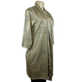 Belldini Women's Metallic Gold Cardigan Long Sleeve Sweater Sz M - NWT