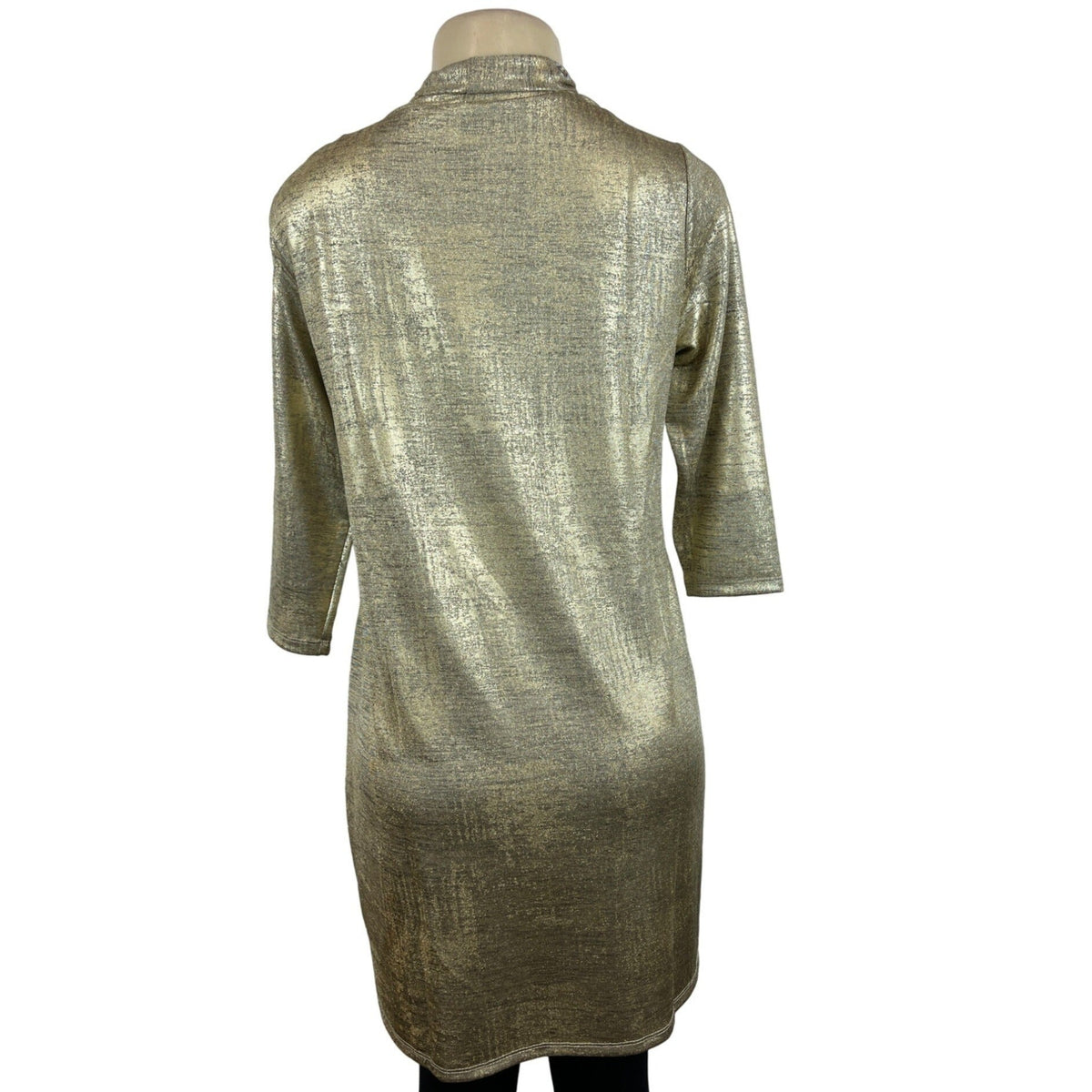 Belldini Women's Metallic Gold Cardigan Long Sleeve Sweater Sz M - NWT