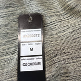 Belldini Women's Metallic Gold Cardigan Long Sleeve Sweater Sz M - NWT