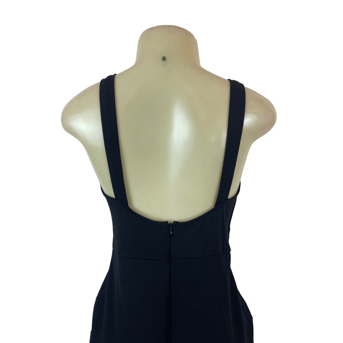 Black Plunge V-Neck Sleeveless Bodycon Mini Dress Lulus Size L
