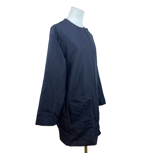 COS Women's Black Long Zip Up Jacket US Modern Design Size 6
