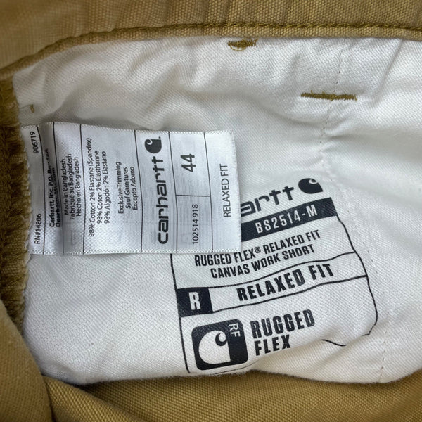 Carhartt Mens Khaki Cotton Canvas Utility Work Shorts Durable Size 44