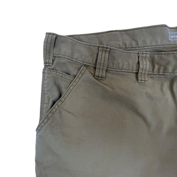 Carhartt Mens Khaki Cotton Canvas Utility Work Shorts Durable Size 44