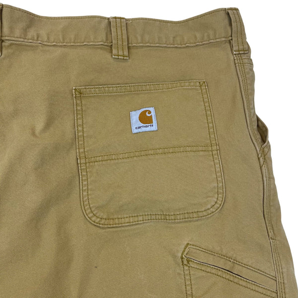 Carhartt Mens Khaki Cotton Canvas Utility Work Shorts Durable Size 44