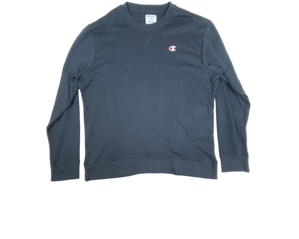 Champion Mens XL Crewneck Sweatshirt Black Cotton Size XL