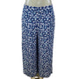 Modelwee Womens Blue Floral Print Pants  Relaxed Fit Soft Size L