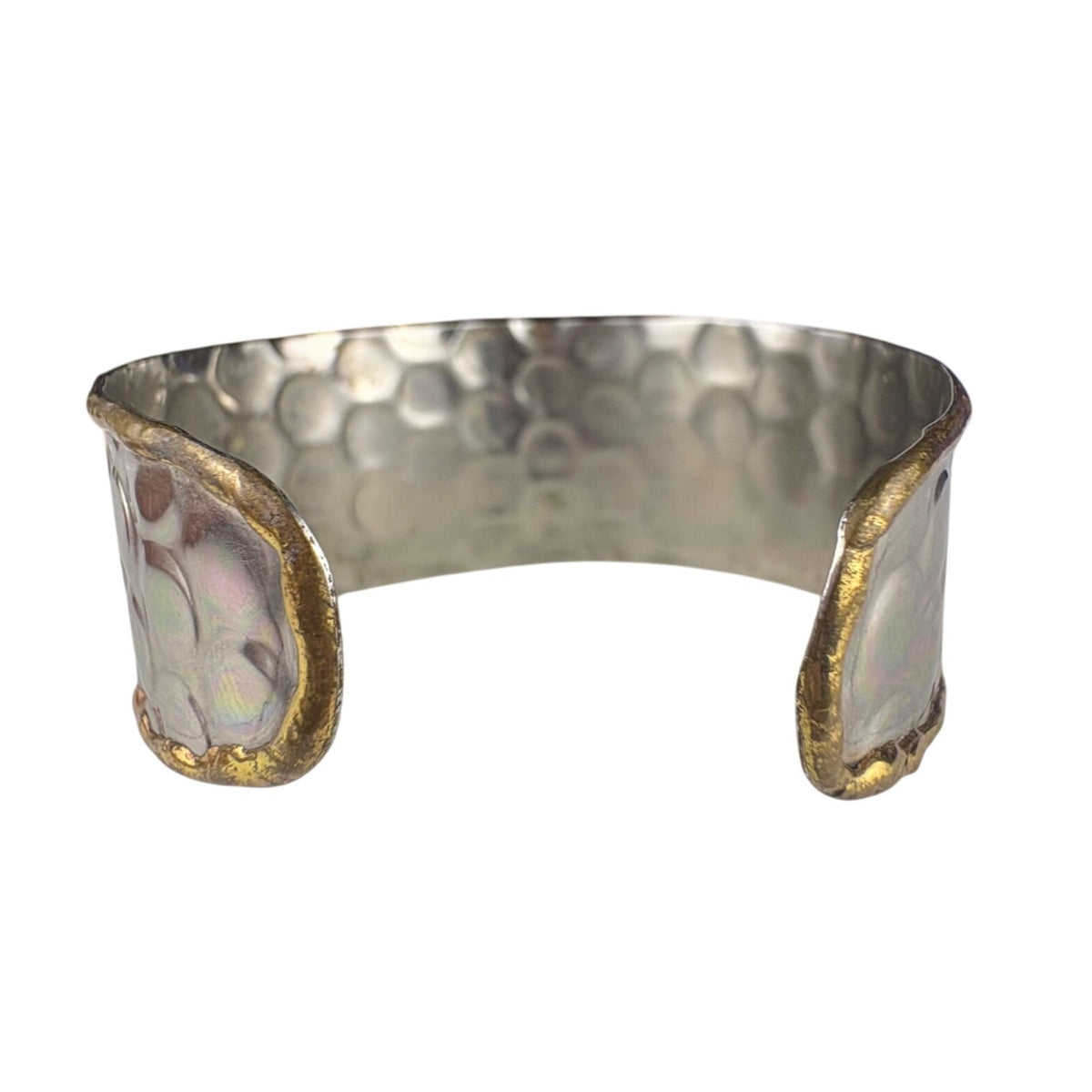 Mixed Metal Women’s Gold Tone Copper Leaf Design Cuff Bracelet Adjustable Unique