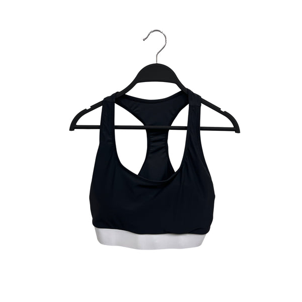 Black & White Racerback Sports Bra Medium