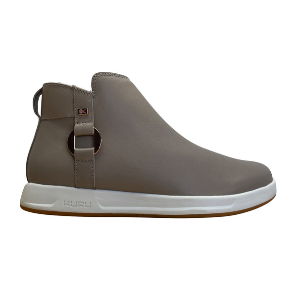 Kuru Women’s Gray & White With Side Buckle Pull-On Cloud Ankle Boots Size 9