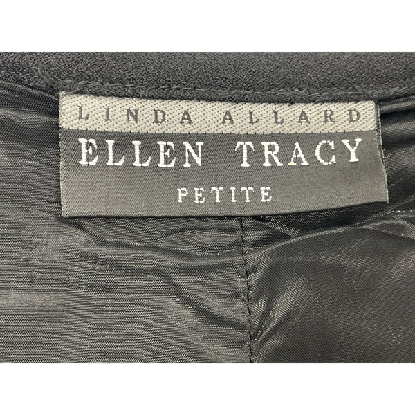 Linda Allard Ellen Tracy Women's Black Pleated & Knee-Length Wrap Skirt Sz 6P