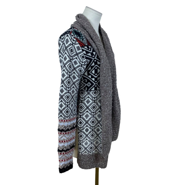 Desigual Women's Multicolor Shawl Collar Open Cardigan Size S