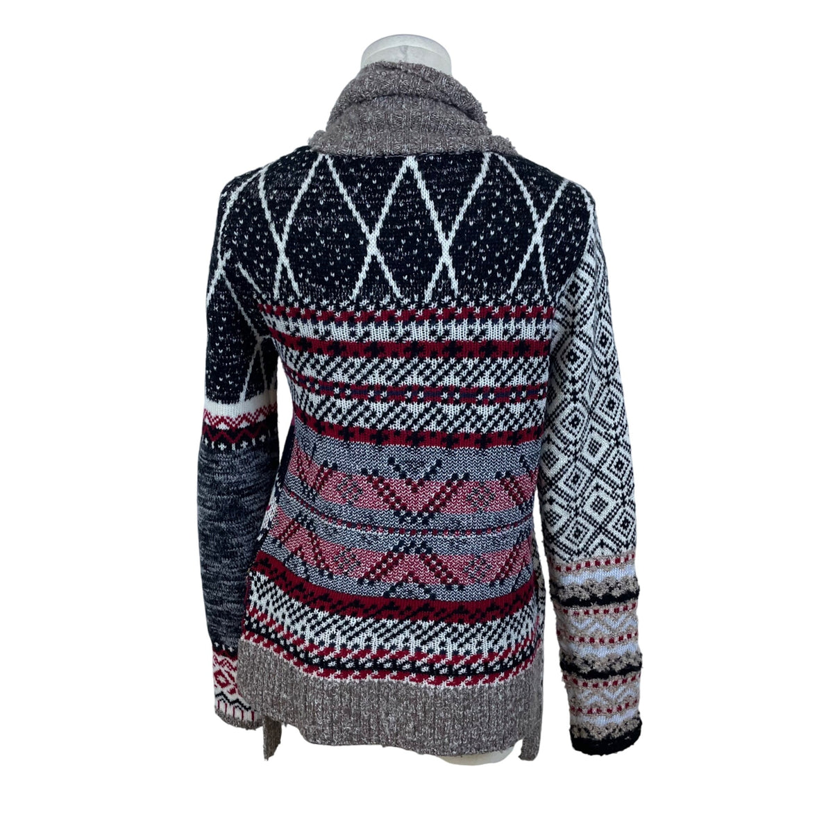 Desigual Women's Multicolor Shawl Collar Open Cardigan Size S