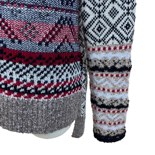 Desigual Women's Multicolor Shawl Collar Open Cardigan Size S