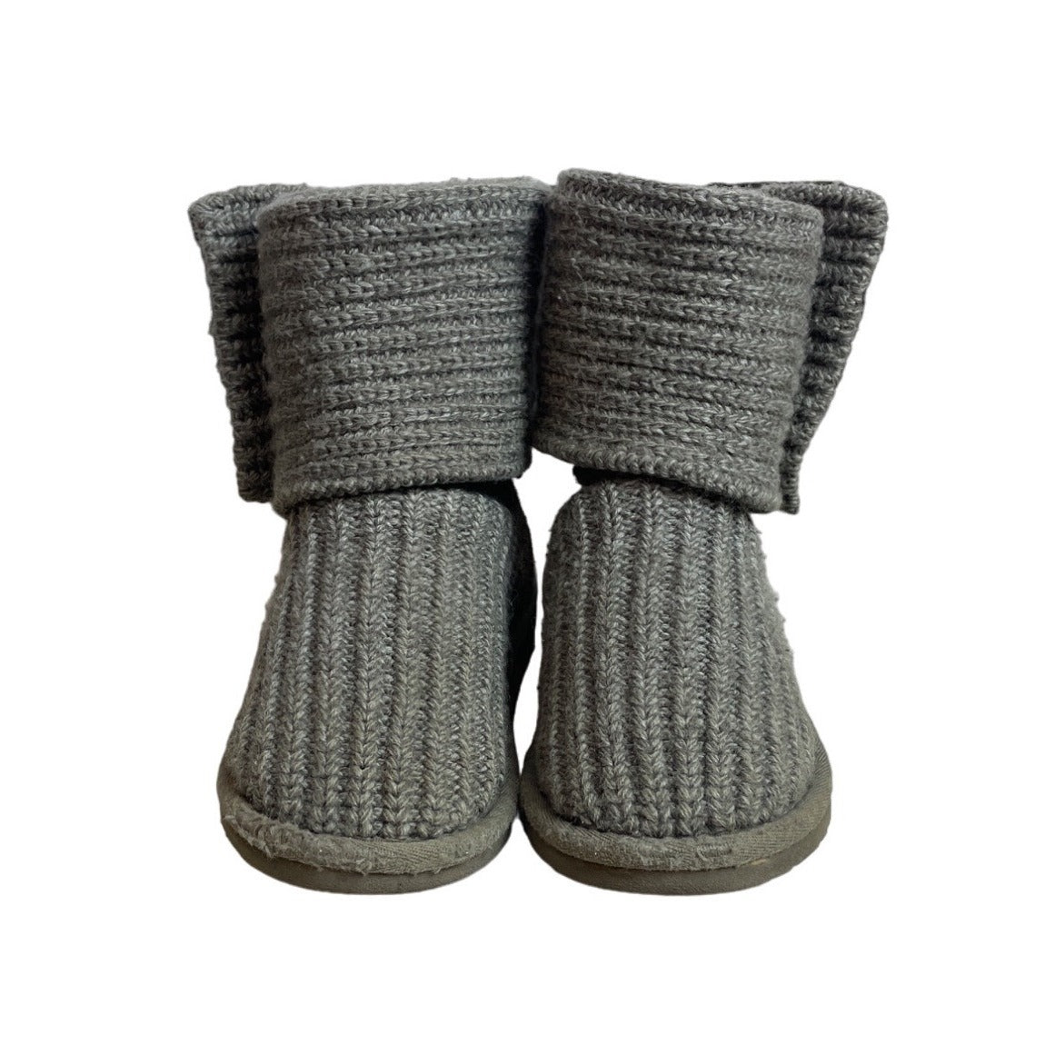 Ugg Youth Kids Girl Grey Wool  Convertible Winter Boots Sz 1