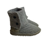 Ugg Youth Kids Girl Grey Wool Convertible Winter Boots Sz 1