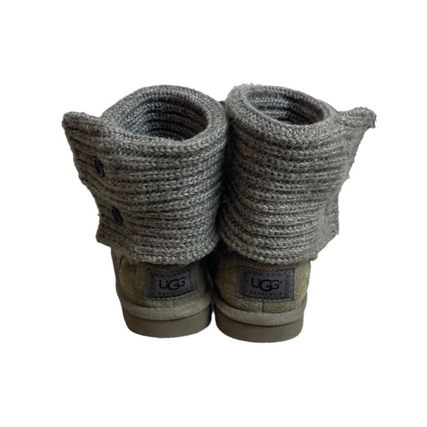 Ugg Youth Kids Girl Grey Wool Convertible Winter Boots Sz 1