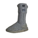 Ugg Youth Kids Girl Grey Wool Convertible Winter Boots Sz 1