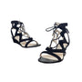 Cole Haan Black Suede Vable Wedge II  Strappy Womens Sandals Size 10.5B