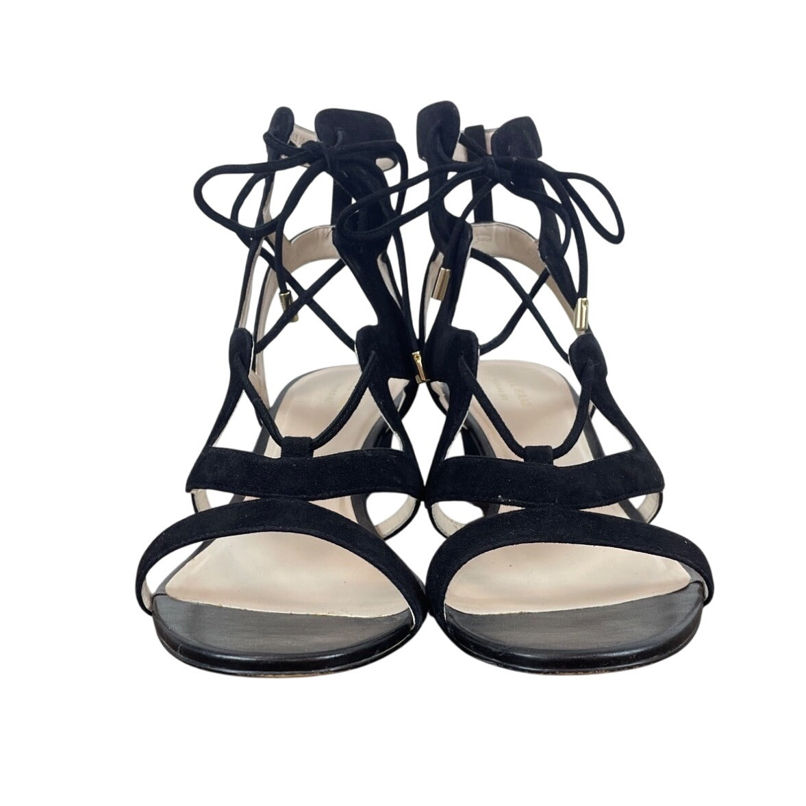 Cole Haan Black Suede Vable Wedge II  Strappy Womens Sandals Size 10.5B