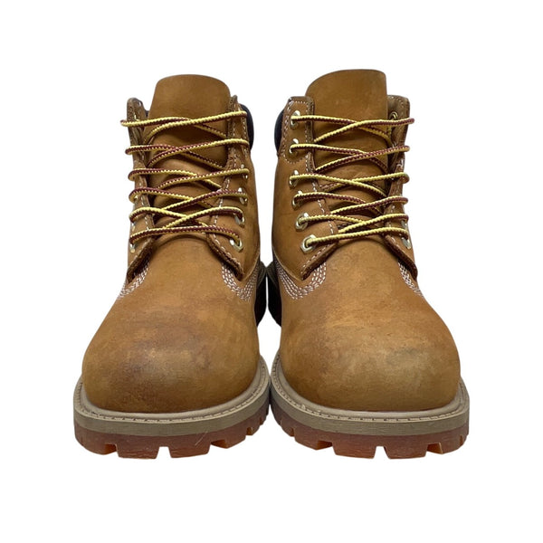 Timberland Premium Youth Brown Nubuck Waterproof Wheat 6" Boots Size 1.5M