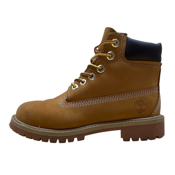 Timberland Premium Youth Brown Nubuck Waterproof Wheat 6" Boots Size 1.5M