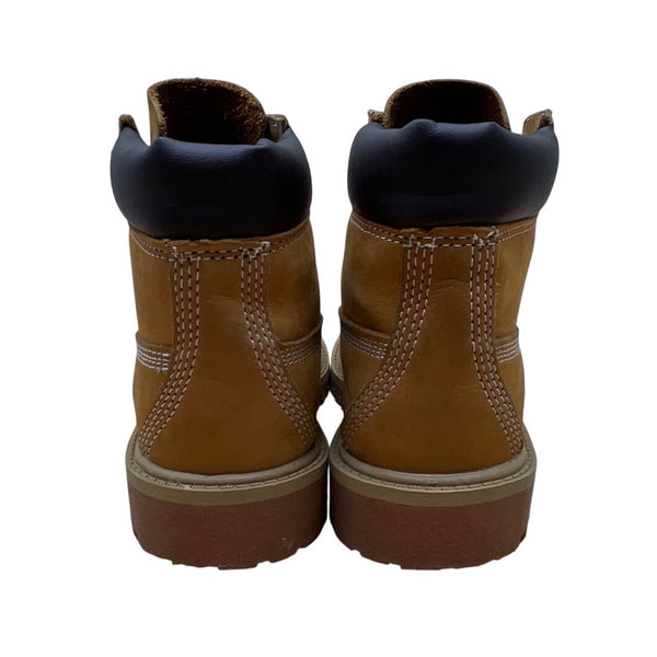 Timberland Premium Youth Brown Nubuck Waterproof Wheat 6" Boots Size 1.5M