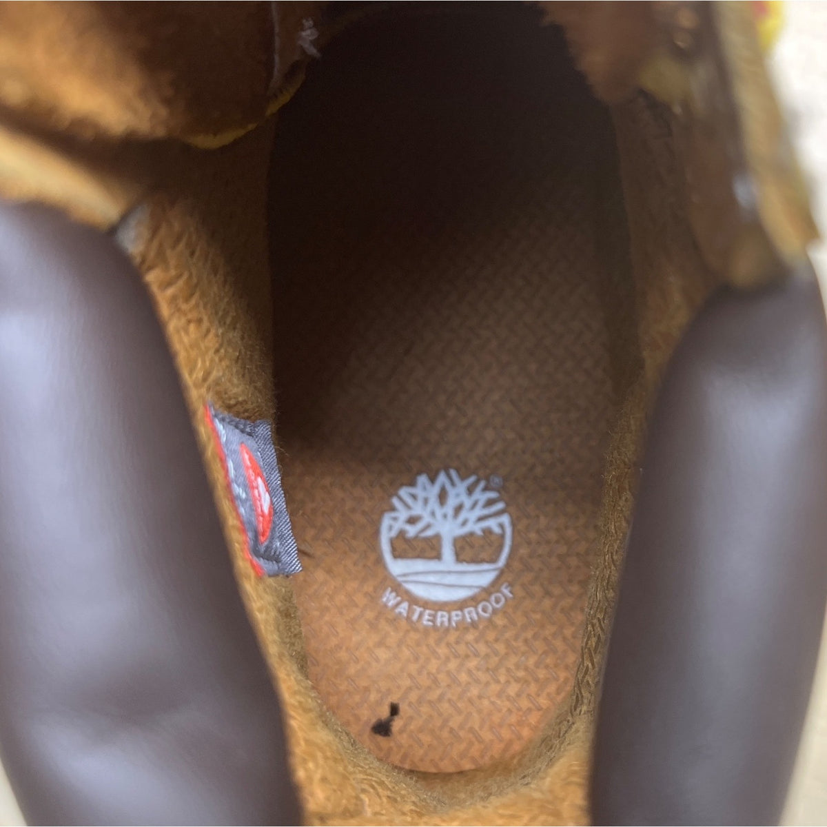 Timberland Premium Youth Brown Nubuck Waterproof Wheat 6" Boots Size 1.5M