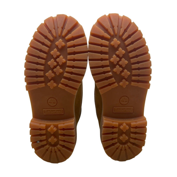 Timberland Premium Youth Brown Nubuck Waterproof Wheat 6" Boots Size 1.5M
