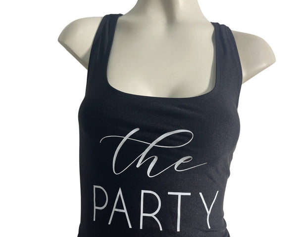 Black "The Party" One Piece Scoop Neck Swimsuit XL