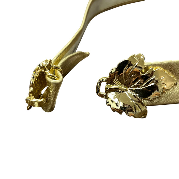 Womens Metallic Gold Tone Belt Adjustable Waist Accessory