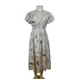 Jacquie The Label Butterfly Print Women’s White Peasant Dress Size S