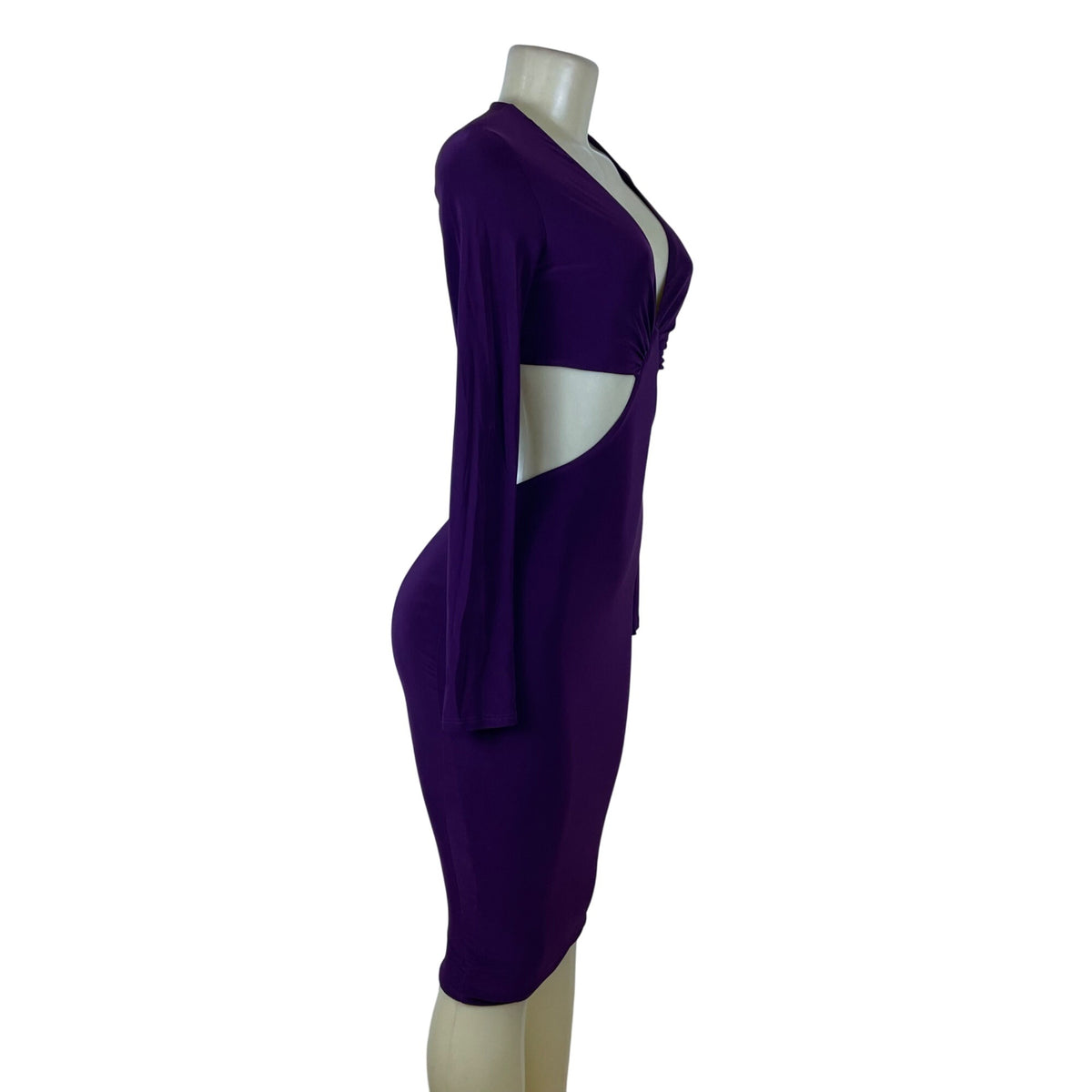 Fashion Nova Women’s Purple Polyester Cutout Bodycon Dress Small