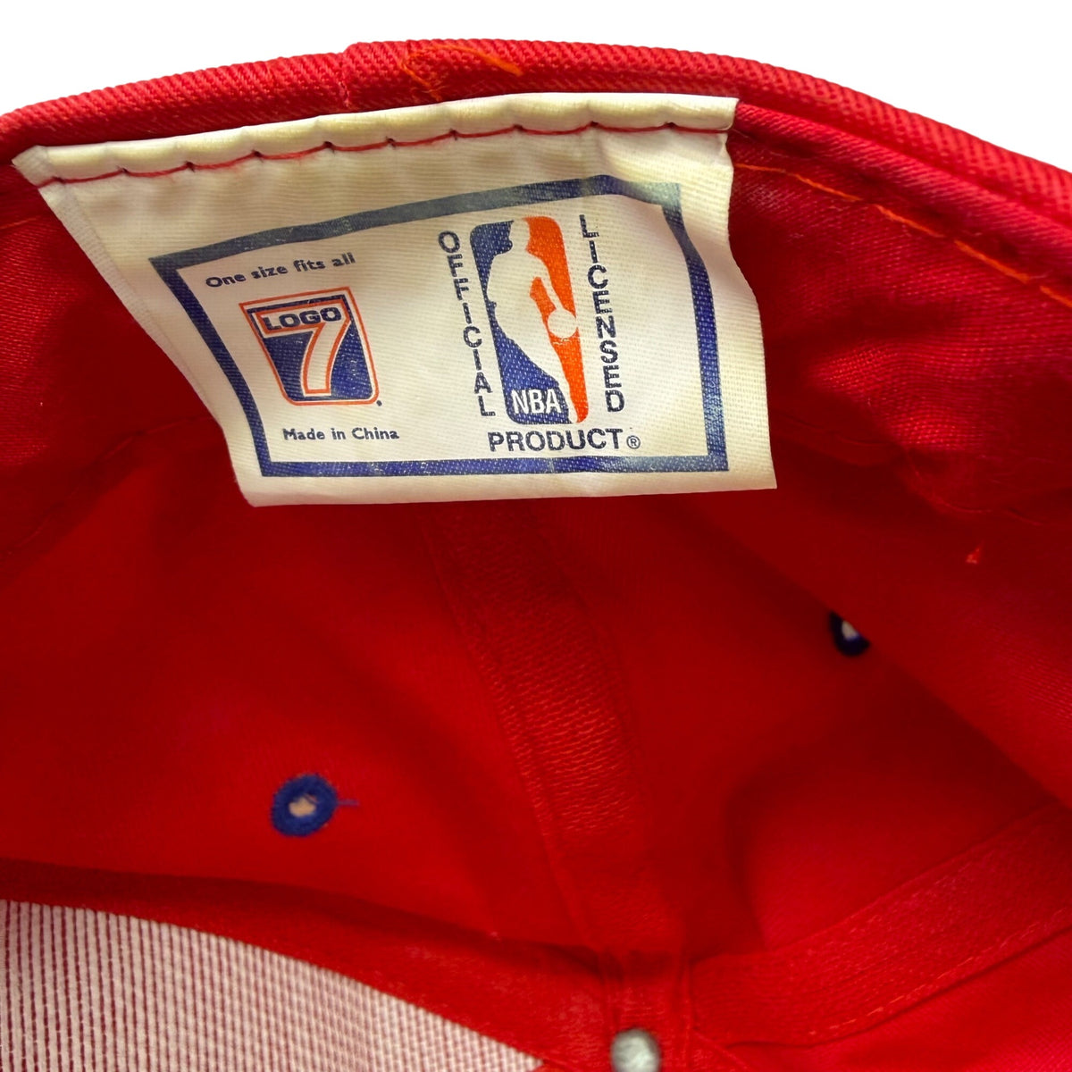 Logo 7 Mens Red/Blue Cotton Washington Bullets NBA Hat One Size Official Licensed