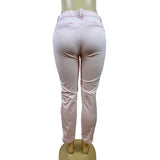 Tommy Hilfiger Women’s Pink Pants Slim Fit Stylish Ankle-Length Size 8