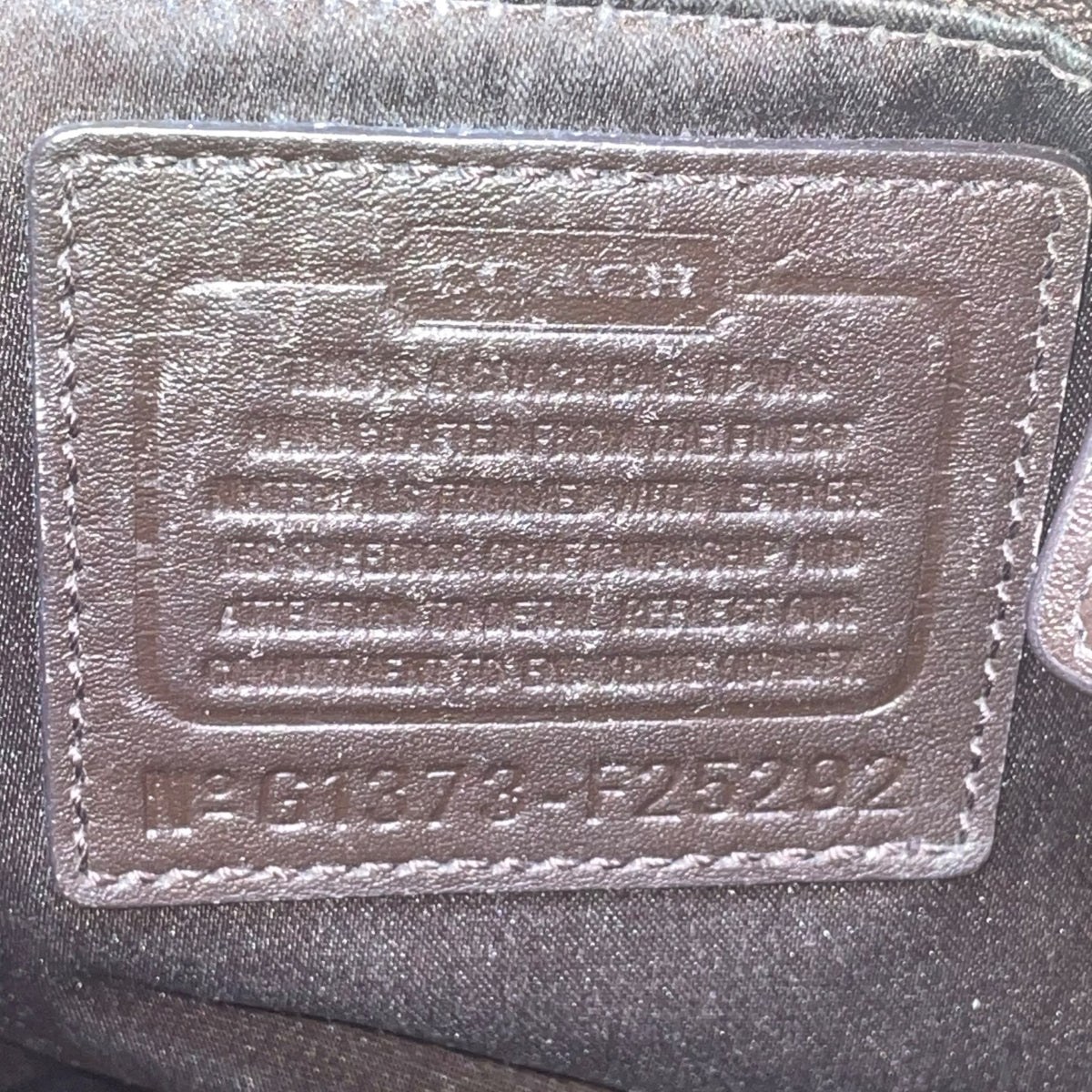 Coach Tan & Brown Signature Printed Handbag W/ Leather Trim & Gold Hardware