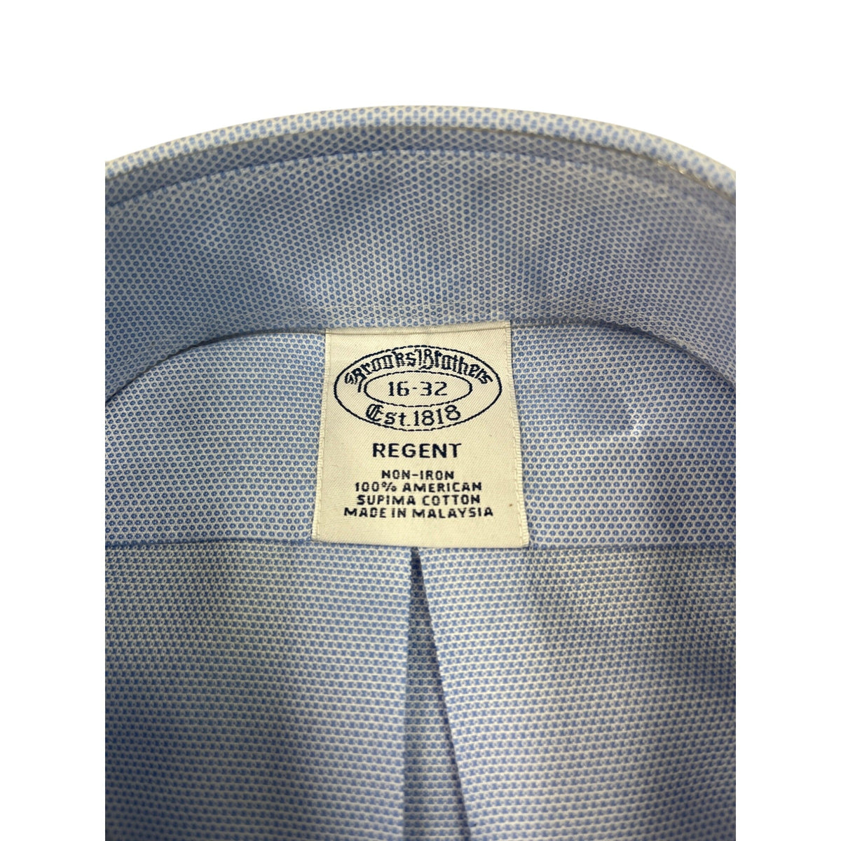 Brooks Brothers Regent Dress Shirt Light Blue Long Sleeves Mens Size 16-32