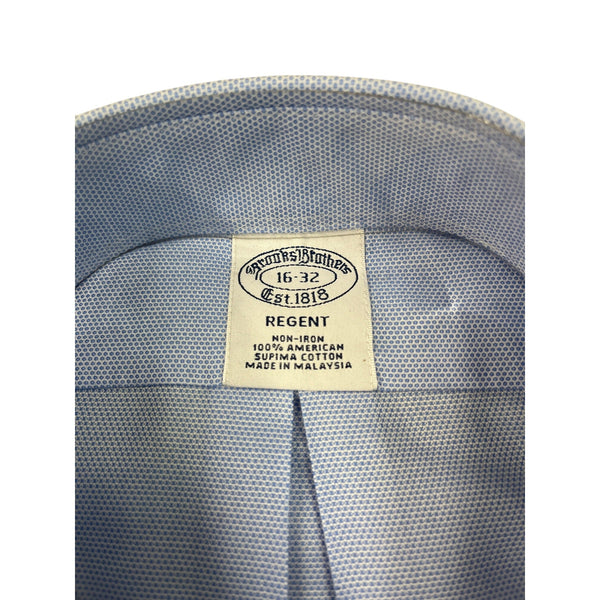 Brooks Brothers Regent Dress Shirt Light Blue Long Sleeves Mens Size 16-32