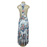 Zara Trafaluc Collection Women's White Multicolor Floral Pattern Maxi Dress Sz M