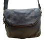 The Sak Brown Leather Zippered Flap With Contrast Stitching Crossbody Bag Sz M