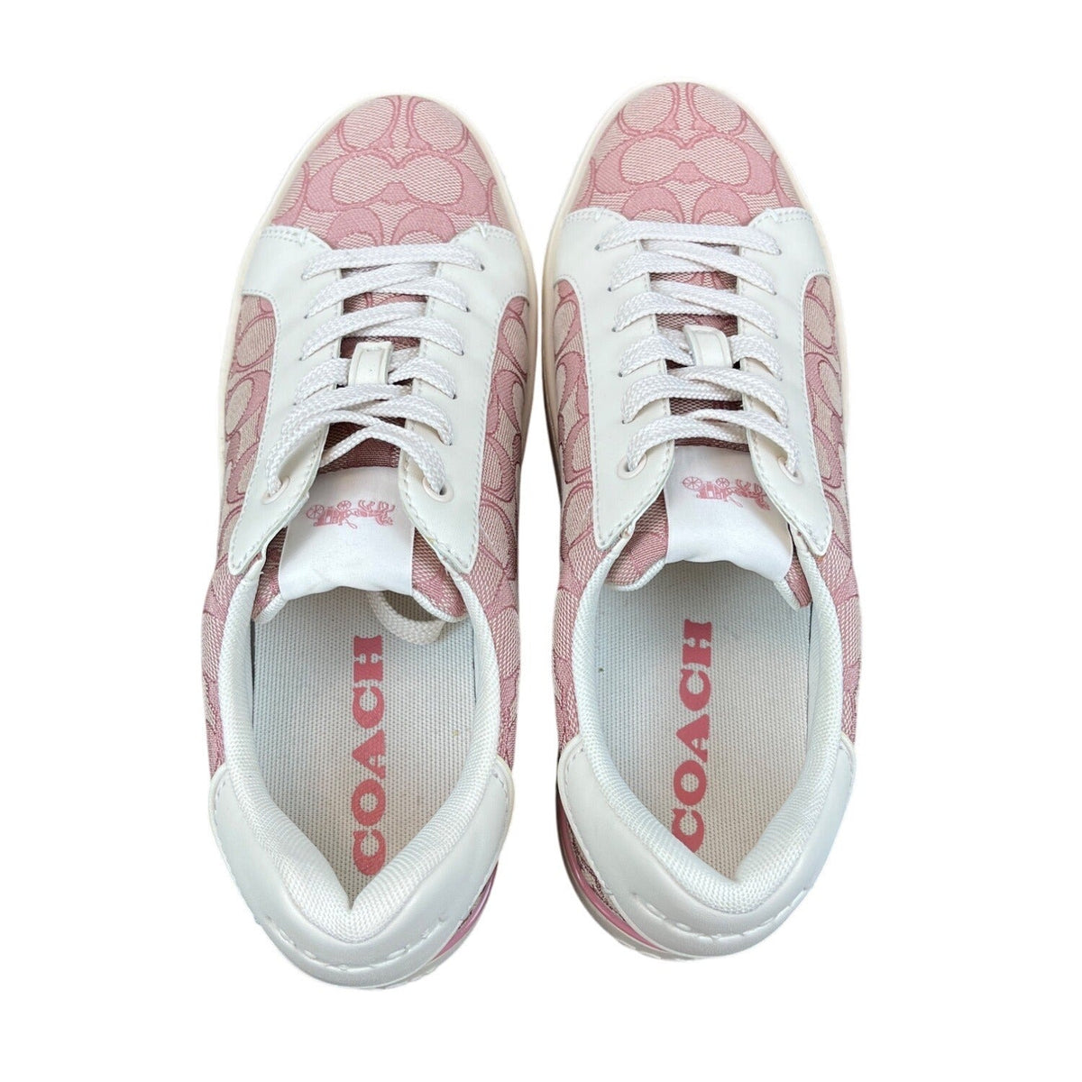 Coach Womens Pink Signature Sneakers Size 9B US - NEW