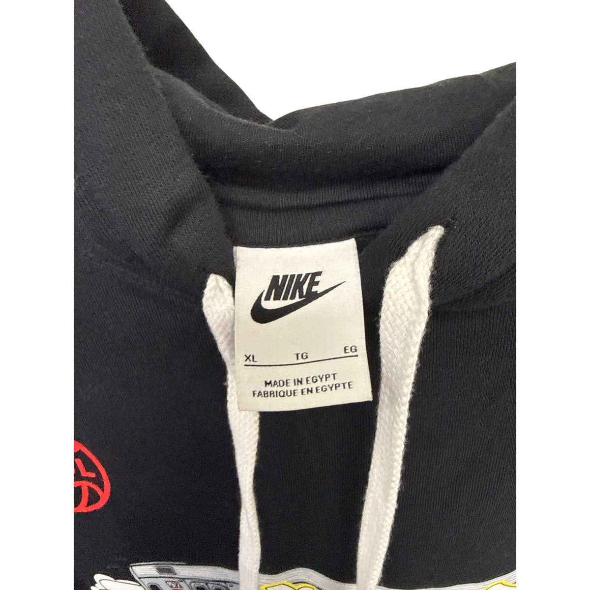 Nike Mens Black Cotton NYC Graffiti Hoodie XL With Subway Graphics EYBL Logo XL